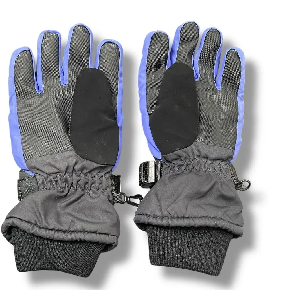 All In Motion Kids Snow Gloves Size 8-16 Winter Skiing Purple Black Cold Weather